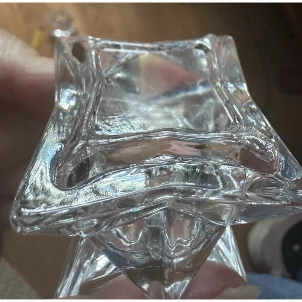 Michael C Fina Fifth Avenue 24%‎ Lead Crystal Taper Candlestick Holders Set of 2